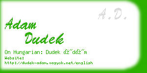 adam dudek business card